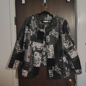 Dress Barn Monochrome Patchwork Blazer
